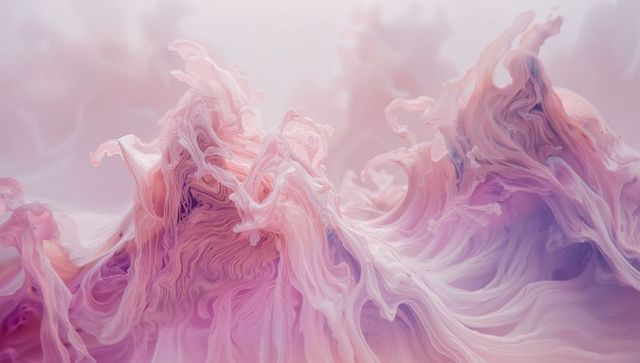 Ethereal Fluid Forms in Pastel Hues, AI-Generated Art