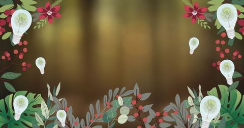 Sustainable energy and nature inspiration with floral motifs