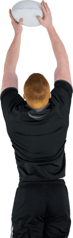 athletic rugby player with transparent background catching ball - Download Free Stock Videos Pikwizard.com