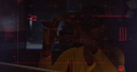 Immersive Virtual Reality UI Concept with Futuristic Overlays