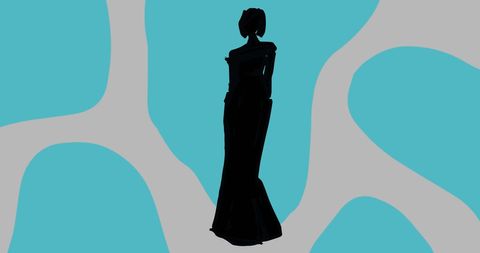 Elegant fashion silhouette design on abstract background
