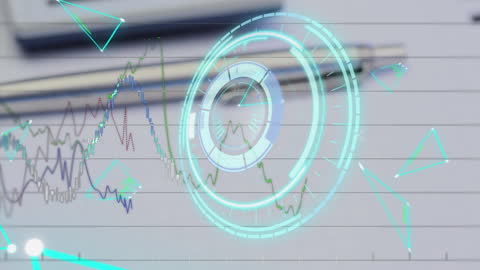 Global Market Concept with Graphs and Digital Interface Overlay