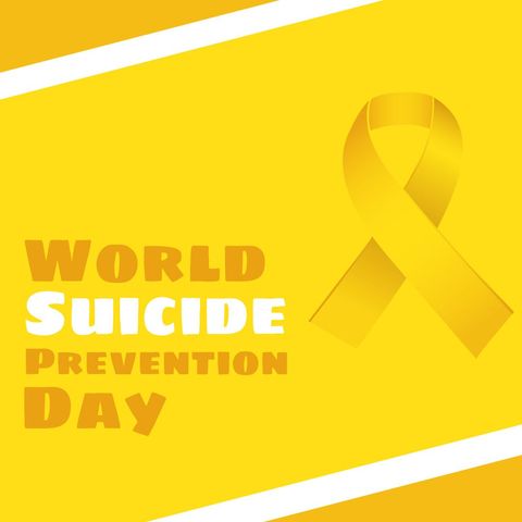 world suicide prevention day awareness ribbon yellow background - Download Free Stock Templates Pikwizard.com