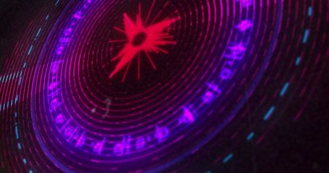 Futuristic HUD Interface Neon Light Display