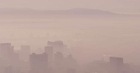 Clouded Urban Skyline in Tranquil Sunrise - Download Free Stock Images Pikwizard.com