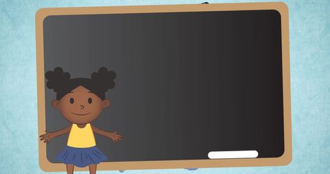 Back to School Chalkboard with Playful Cartoon Figures - Download Free Stock Images Pikwizard.com