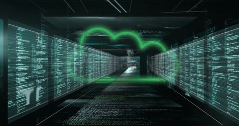 Digital Cloud Computing Concept with Data Streams and Technology - Download Free Stock Images Pikwizard.com