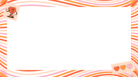 transparent frame with pastel wavy border and heart elements - Download Free Stock Videos Pikwizard.com