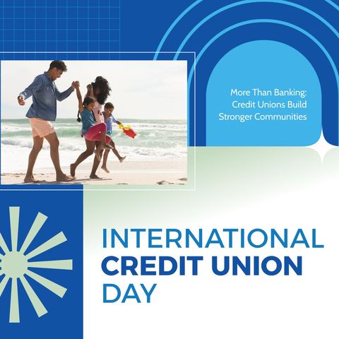 International Credit Union Day with Family at Beach - Download Free Stock Templates Pikwizard.com