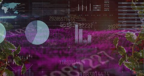 Futuristic Data Analytics Interface with Abstract Visualization