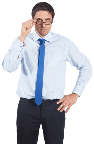 Serious Businessman in Shirt and Tie on Transparent Background - Download Free Stock Videos Pikwizard.com