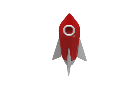 red and white rocket toy isolated on transparent background - Download Free Stock Videos Pikwizard.com