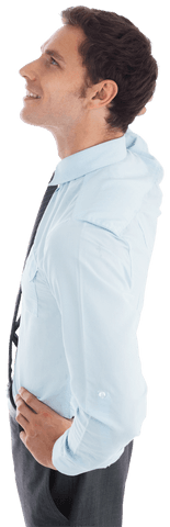 Confident Businessman Smiling Standing Coins Video Bank Loan Cash