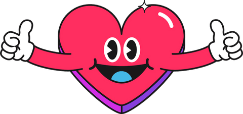 cartoon heart giving thumbs-up with transparent background - Download Free Stock Videos Pikwizard.com