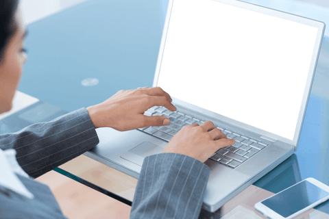 businesswoman using laptop with transparent screen in office - Download Free Stock Videos Pikwizard.com
