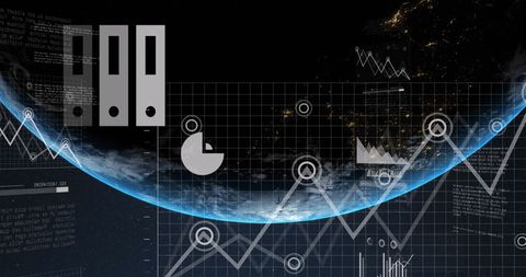 Global Data Analysis and Financial Graphic Interface - Download Free Stock Images Pikwizard.com