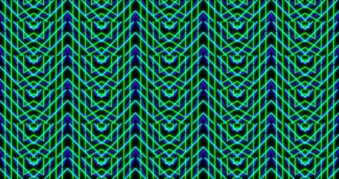 Vibrant Kaleidoscope Neon Pattern Seamless Loop