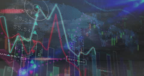 Global Stock Market Financial Data Visualization Concept