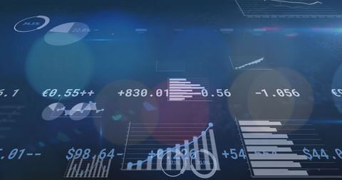Digital Financial Data Visualizations Overlapping City Lights - Download Free Stock Images Pikwizard.com