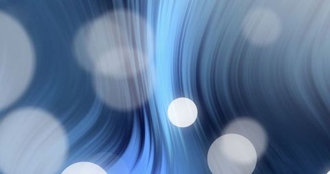 Abstract Design with White Circles and Blue Waves