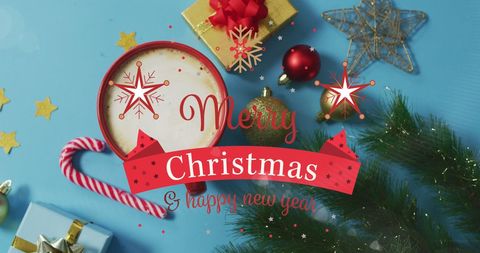 Merry Christmas Celebration with Holiday Decorations - Download Free Stock Images Pikwizard.com