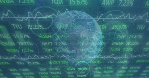 Global Stock Market Digital Interface with Networking Background - Download Free Stock Images Pikwizard.com