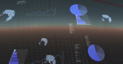 futuristic data processing on multiple digital screens - Download Free Stock Images Pikwizard.com