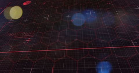 Futuristic Data Interface in Digital Hexagonal Grid - Download Free Stock Images Pikwizard.com