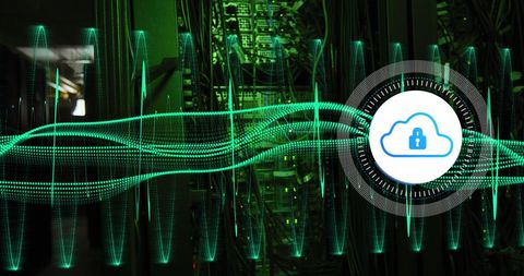 Digital Cloud Security in High-Tech Server Room - Download Free Stock Images Pikwizard.com