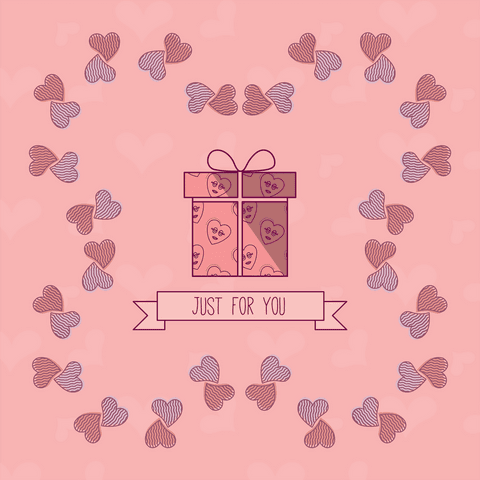 Romantic Gift Box with Heart Pattern on Transparent Background - Download Free Stock Videos Pikwizard.com