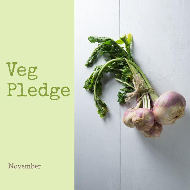 Veg Pledge Initiative with Root Vegetables - Download Free Stock Templates Pikwizard.com