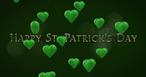 St. Patrick's Day Celebration with Floating Green Hearts