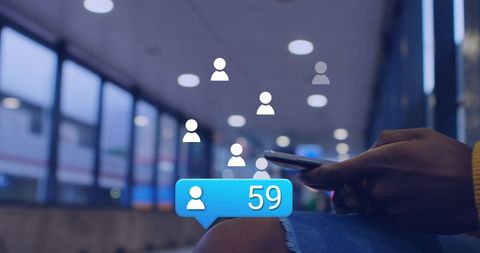 Notifications and Followers Interaction on Smartphone - Download Free Stock Images Pikwizard.com