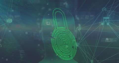 Digital Security and Privacy Concept with Padlock