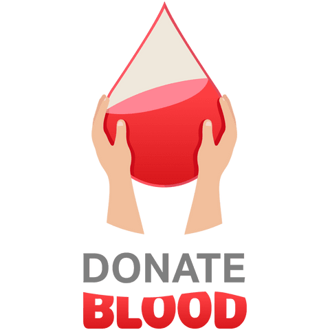 Transparent blood donation vector illustration on transparent background