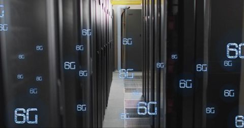 Futuristic 6G Technology in a Data Center with Digital Connections - Download Free Stock Images Pikwizard.com