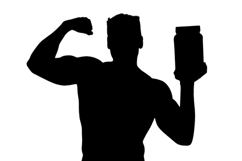 transparent silhouette man flexing muscles with container - Download Free Stock Videos Pikwizard.com