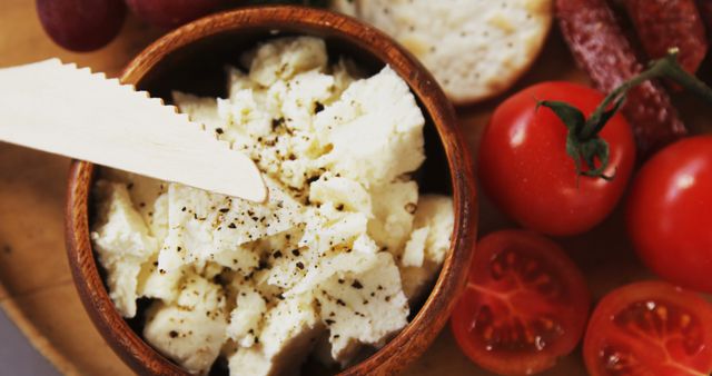 Rustic Goat Cheese Board with Fresh Vegetables and Crackers - Download Free Stock Images Pikwizard.com