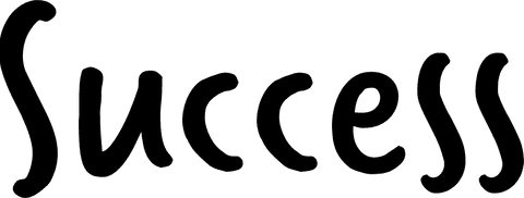 Success text vector illustration on transparent background
