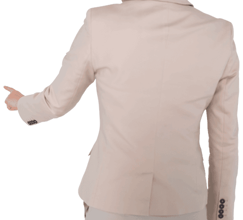 Elegant Businesswoman in Beige Suit on Transparent Background