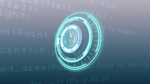 Futuristic Digital Data Scope Overlay with Cybersecurity Elements