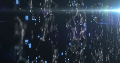 Abstract Digital Network Connections with Data Elements - Download Free Stock Images Pikwizard.com