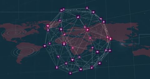Global Network Connections with World Map Background - Download Free Stock Images Pikwizard.com