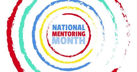 National mentoring month celebration with colorful design