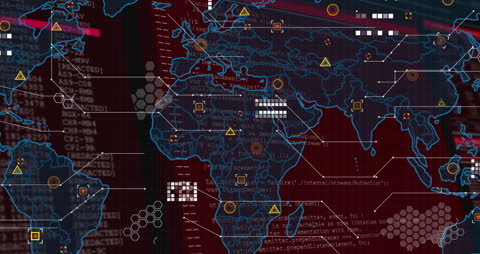 Global Cybersecurity Data Analysis with World Map Overlay