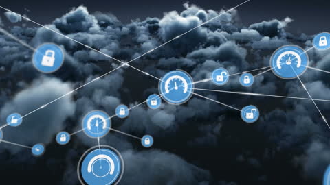 Digital Data Network and Security Symbols in Cloud Environment