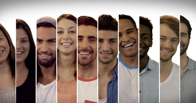 Diverse Group of Smiling People in Split Panels - Download Free Stock Images Pikwizard.com