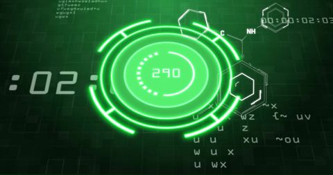 Futuristic Digital Interface with Chemical Formulas - Download Free Stock Images Pikwizard.com