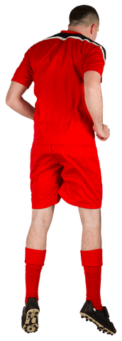football player jumping up in midfield action - Download Free Stock Videos Pikwizard.com