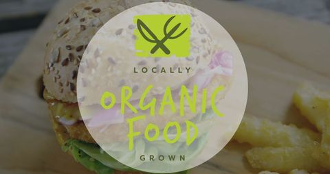 Organic Burger Made with Locally Sourced Ingredients